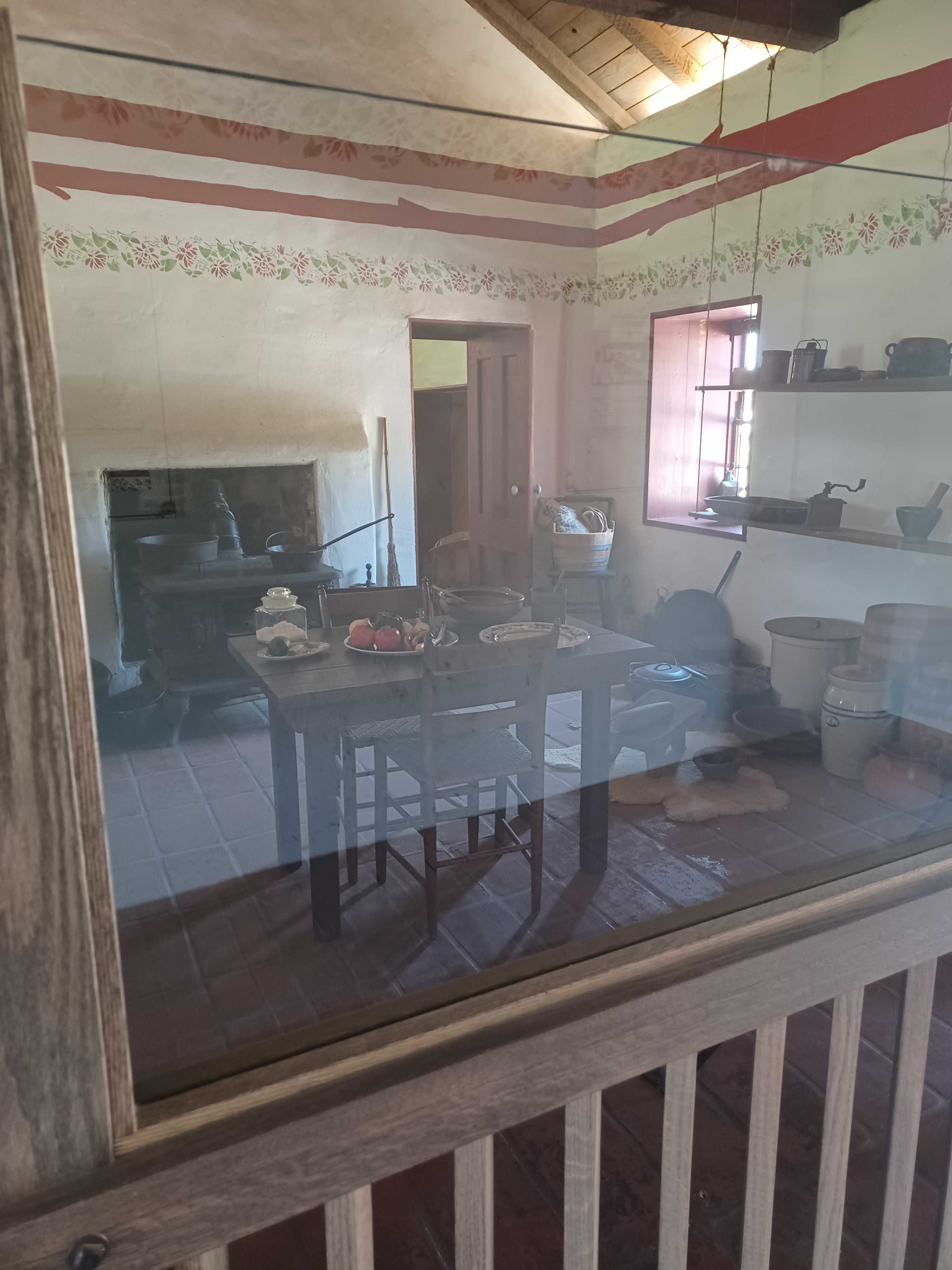 A dining table in 19th century San
Diego.